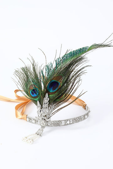 Zielona opaska na głowę 1920s Party